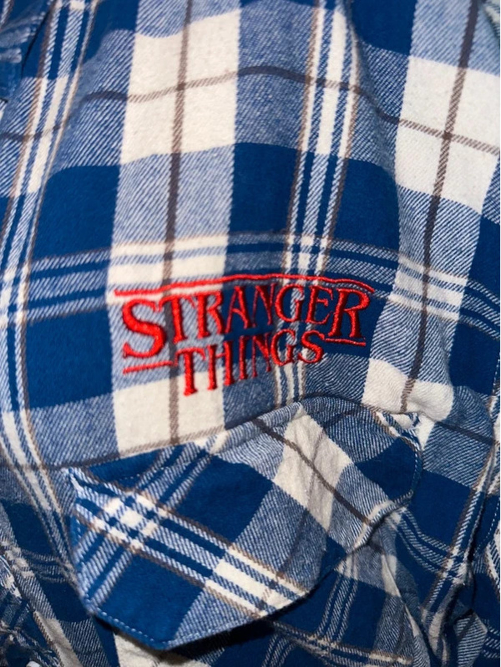 Stranger Things Netflix Plaid Retro 80s Flannel Shirt XXL